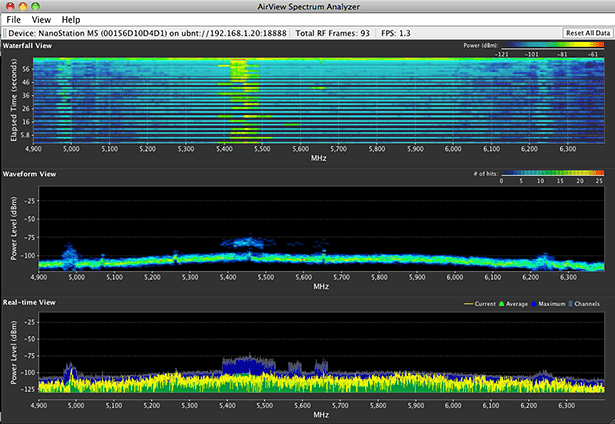 AirView на частотах 4.9ГГц - 6.4ГГц