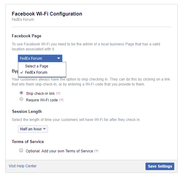 Использование Facebook для гостевого WiFi в UniFi Controller.