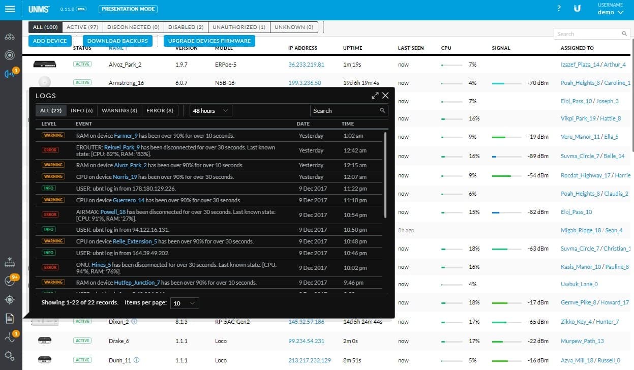 Ubiquiti Network Management System (UNMS). Ubiquiti Network Management System (UNMS).