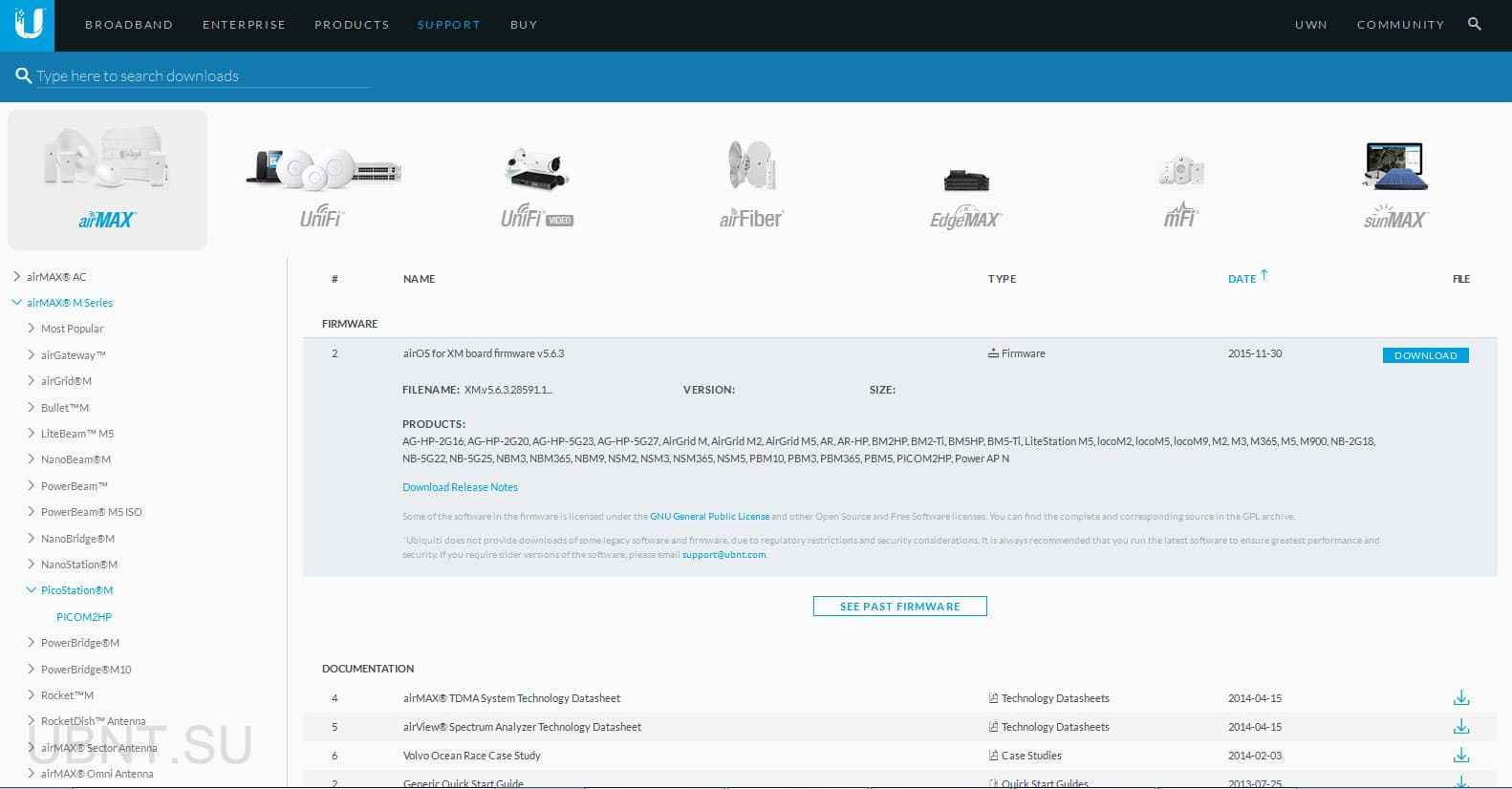 прошивка Ubiquiti
