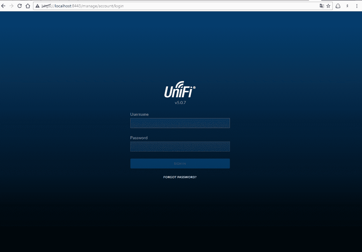 Интерфейс UniFi controller 5.0.7 Интерфейс UniFi controller 5.0.7