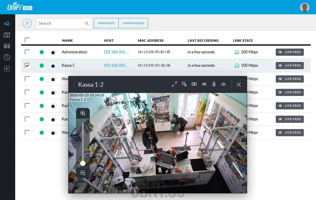 Настройка UniFi Video 3.4 Настройка UniFi Video 3.4