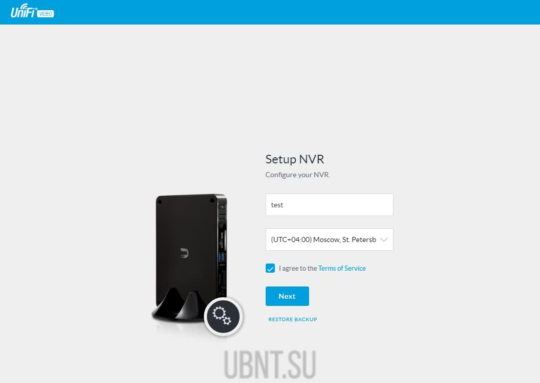 Настройка UniFi Video 3.4 Настройка UniFi Video 3.4