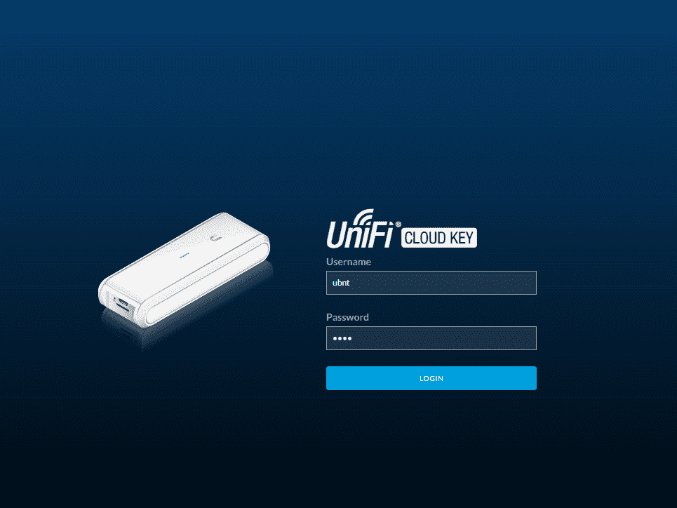 Подключение и начальная настройка UniFi Cloud Key