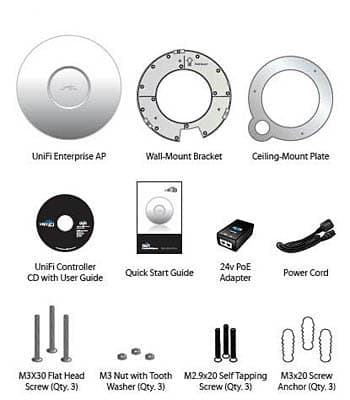 Комплект поставки UniFi AP