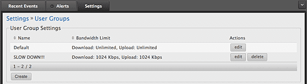 Настройка пользовательских групп