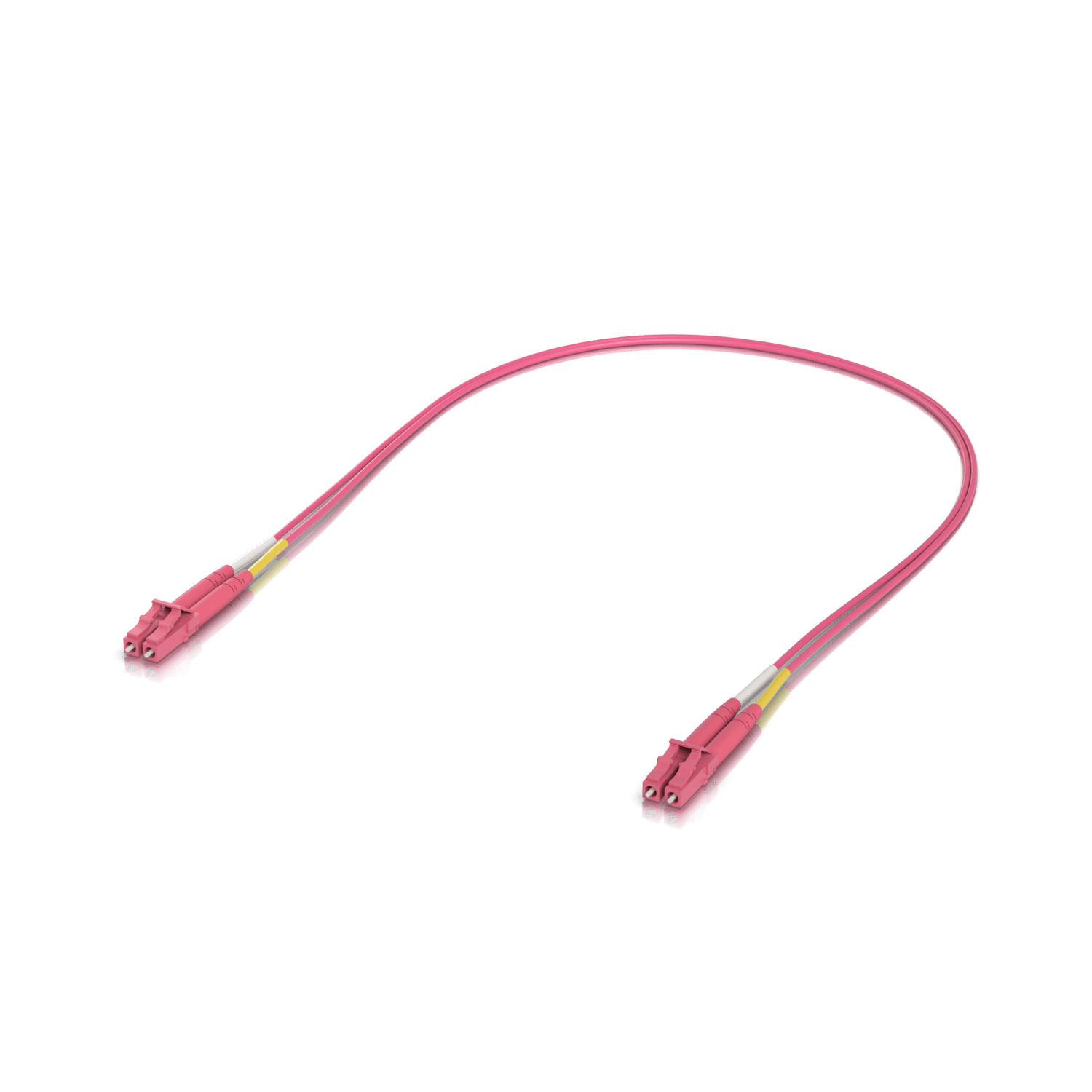 OM4 Duplex LC UPC Fiber Patch Cable 0.5m