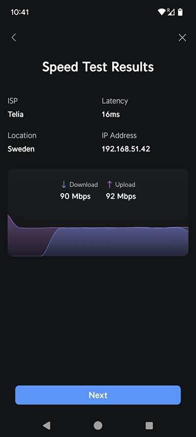 Тестирование скорости соединения